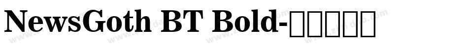 NewsGoth BT Bold字体转换